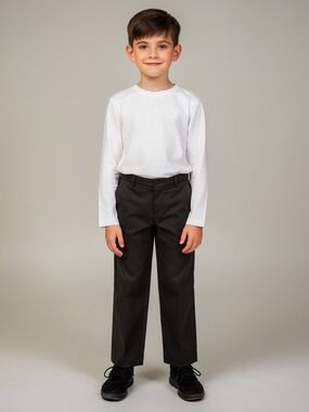 Cherokee Boys Size 6 Black Dress Pants Adjustable Waist Dark Academia School